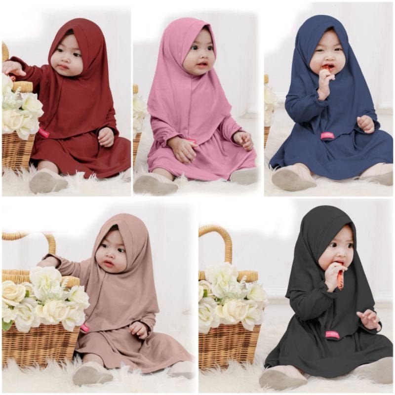 Gamis bayi perempuan syar'i shakira 0 6 bulan - 6 12 bulan