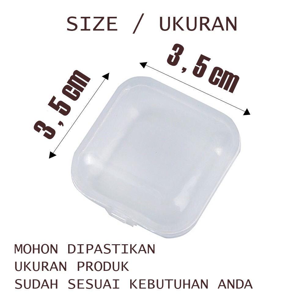 Kotak Penyimpanan Mini Plastik 3.5x3.5cm Serbaguna - LPM Shop