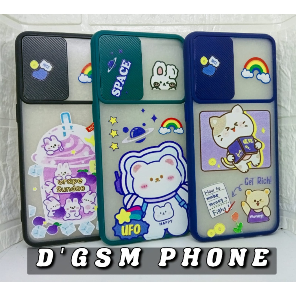 CASE CASING HANDPHONE SOFT SLIDE KARAKTER SAMSUNG A01 CORE / A01 / M01 / A02 / M02 / A02s / A10 / M1