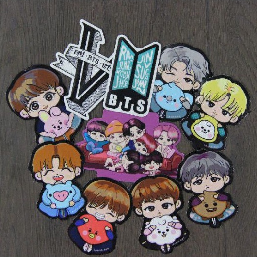 STICKER PACK waterproof BTS/BT21/Kpop/idol korea/v bts/jin bts/jungkook bts/rap monster bts/j-hope b