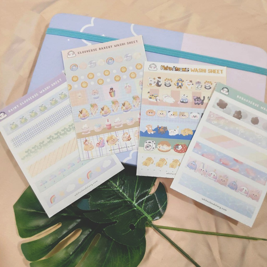 

Washi Sheet HVS Sticker Paper Kisscut Bujo Planner