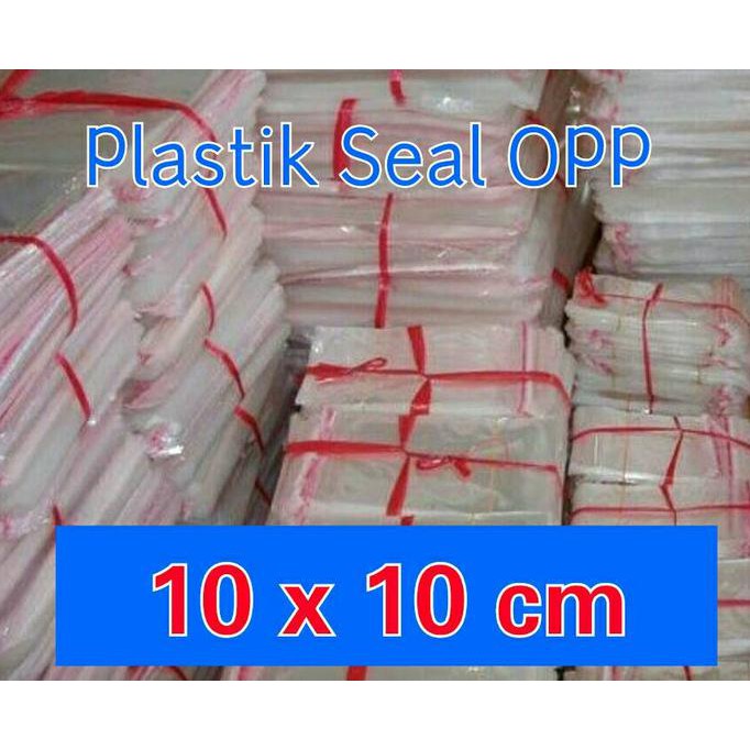 

KANTONG PLASTIK OPP SEAL LEM PEREKAT KEMASAN SOUVENIR KUE 10X10 CM