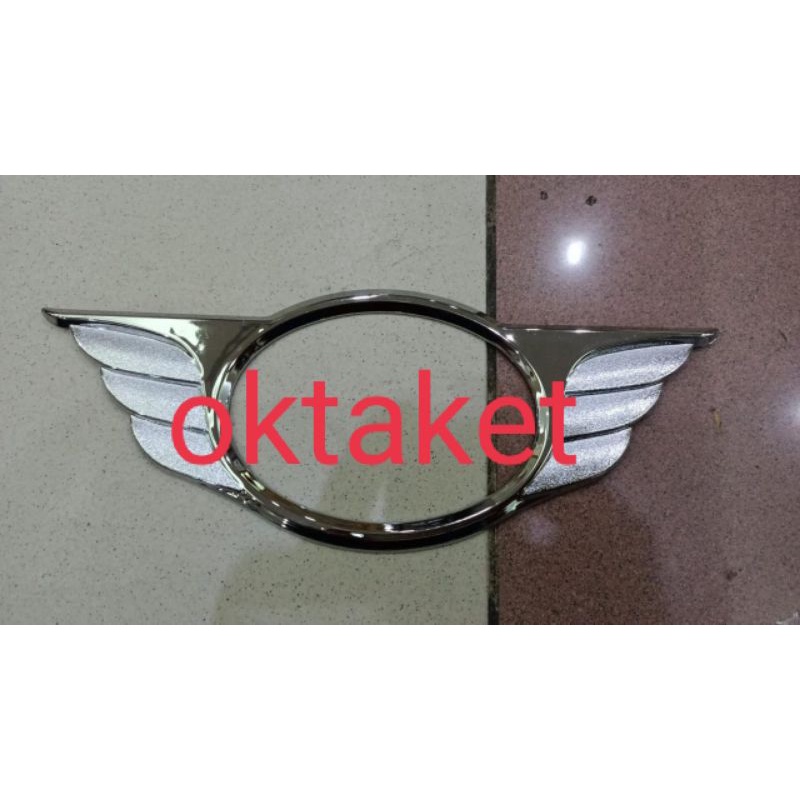 Cover logo belakang mobil Agya/ Ayla chrome