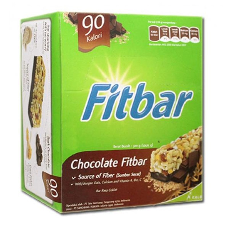 Fitbar Pack (12 pcs) Coklat, Fruit Rasberry, Nuts, Tiramisu