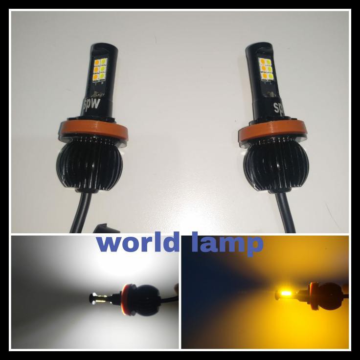 GRATIS ONGKIR LAMPU LED MOBILL H11 DUA WARNA PUTIH KUNING LED FOGLAMP H11 2 WARNA 