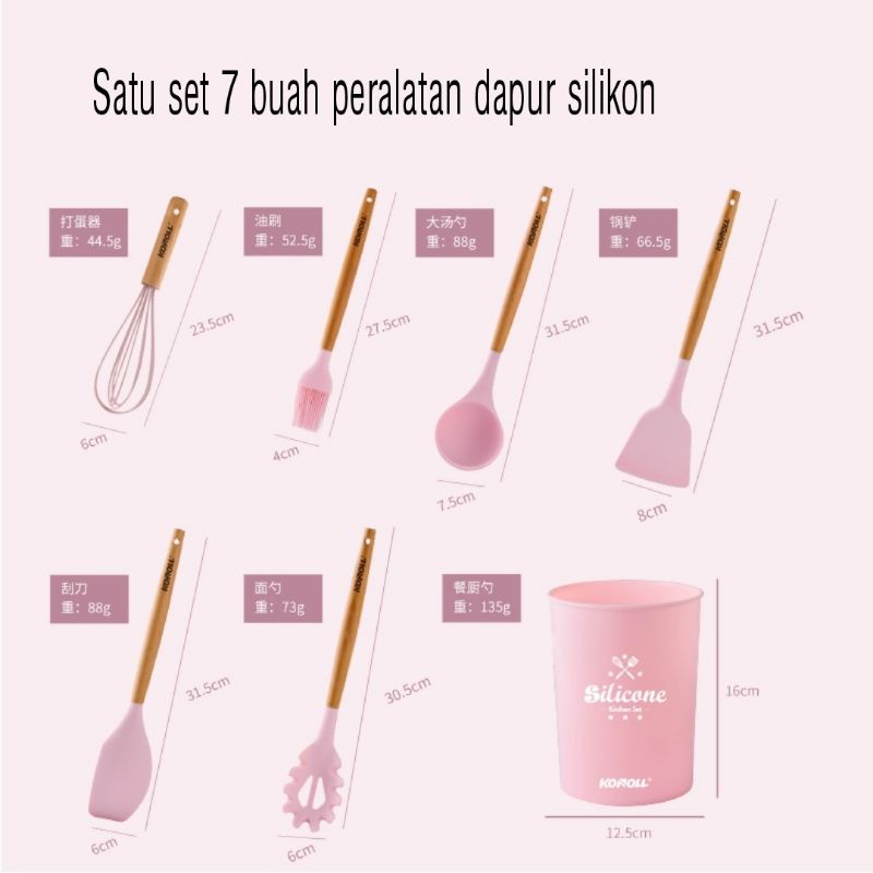 ALAT MASAK /  SPATULA SET SILICON KONOLL