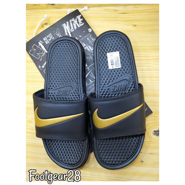 SANDAL NIKE SLIDE CEKLIS GOLD / SANDAL SLOP NIKE CEKLIST GOLD GRADE ORI