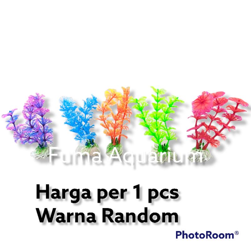 Tanaman bunga Plastik Dekorasi Aquarium Aquascape 10cm harga per 1 pcs