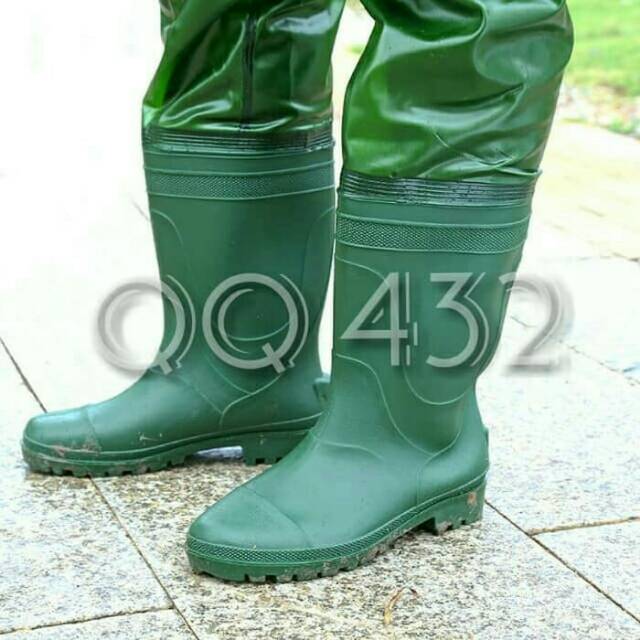 Jas Hujan Anti Banjir set dengan Sepatu Boot bisa untuk cuci mobil Sepatu sawah Sepatu anti keong