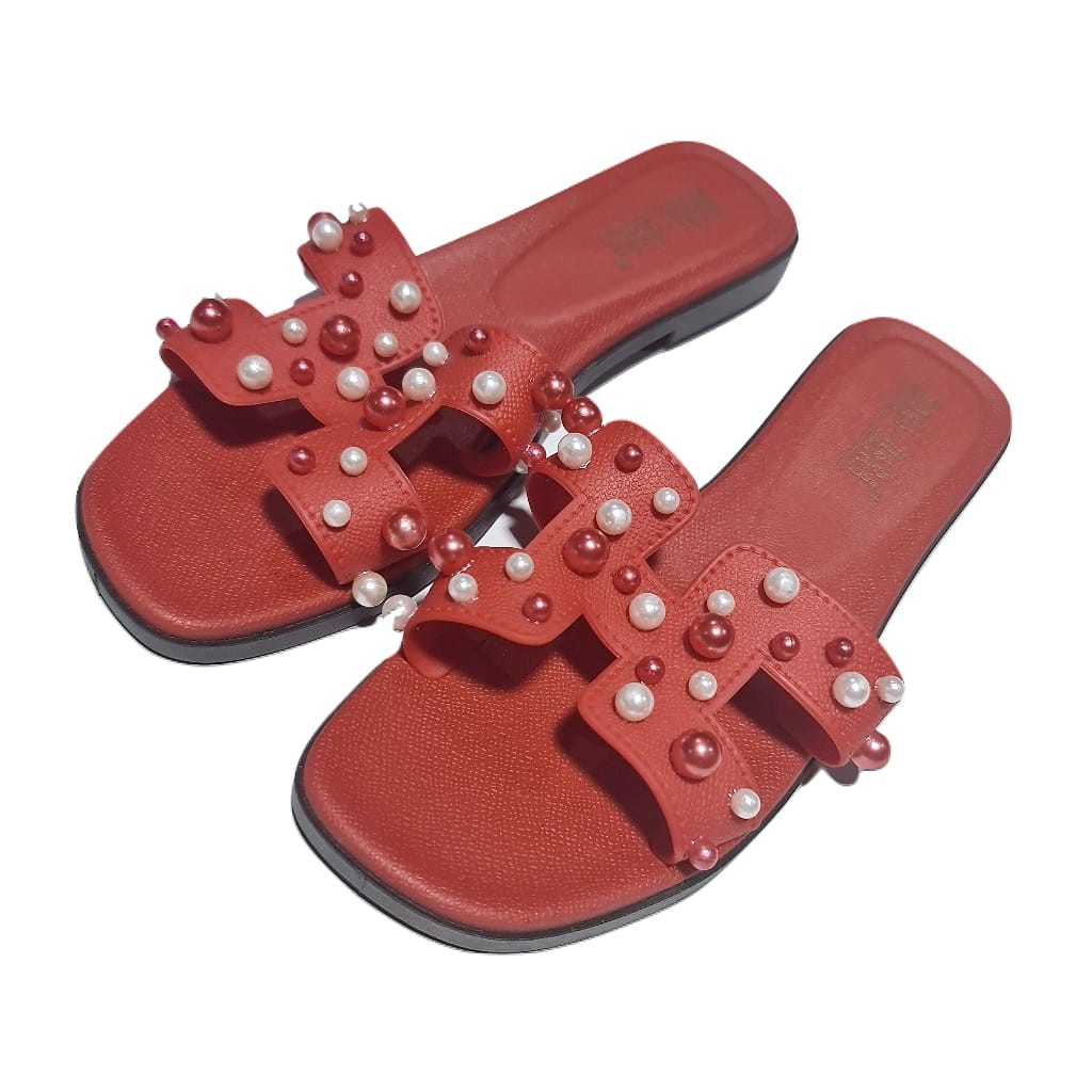 jelly sandal wanita selop bara bara karet import sendal cewek JSL883KHMTR