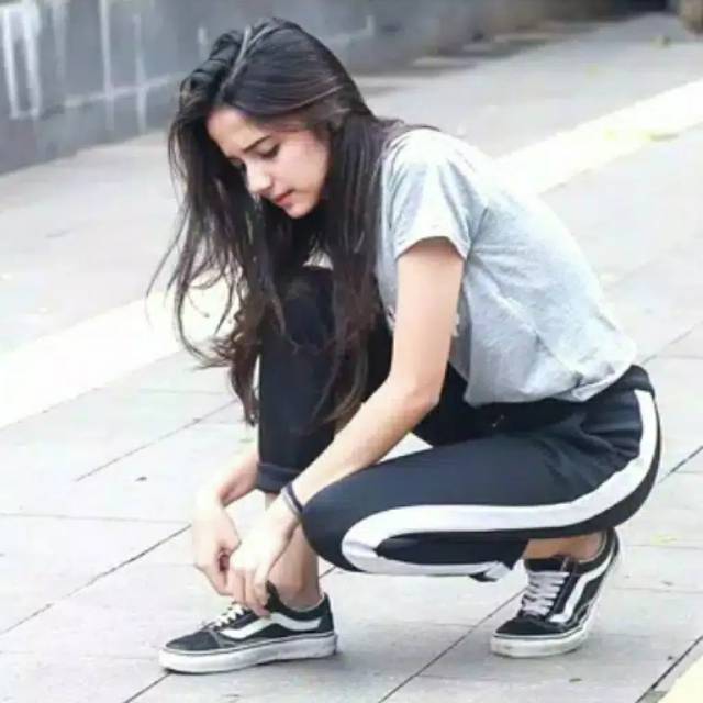 PANTS CELANA PANTS SIDE LIST SCUBA PUTIH