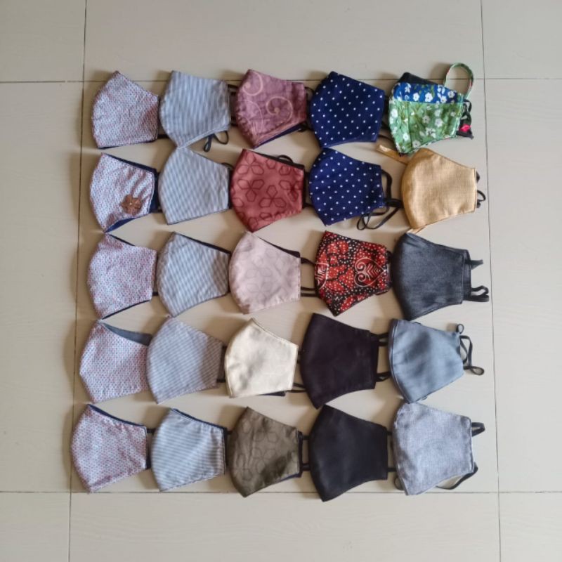 Masker kain 3 lapis