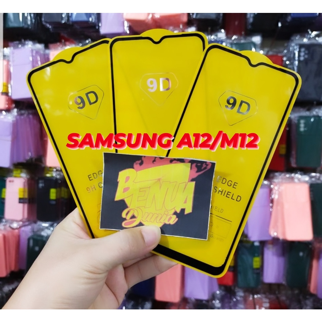 ANTI GORES KACA SAMSUNG A12/M12 - TEMPERED GLASS FULL LEM 9D TEMPERGLASS SAMSUNG A12/M12 - BD