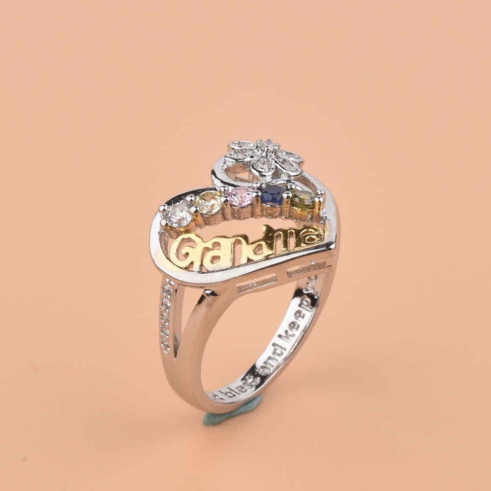 Hu Hu Hu Hu Hu Alat Bantu Pasang Kacamata♡ Cincin Desain Hati Hollow Hias Berlian Imitasi Untuk Hadiah Ulang Tahun