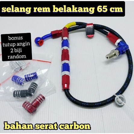 selang rem belakang 65 cm psi  selang rem variasi 65cm psi carbon serat