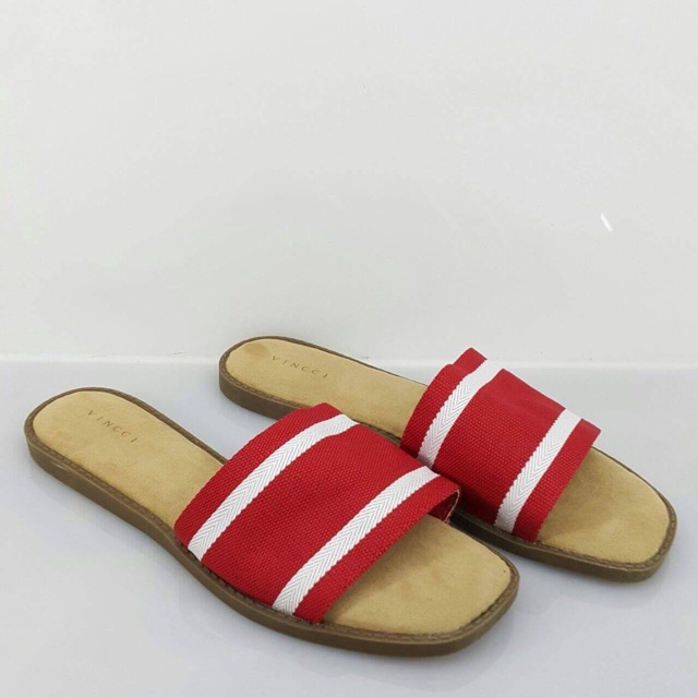 VINCCI flat sandal merah original