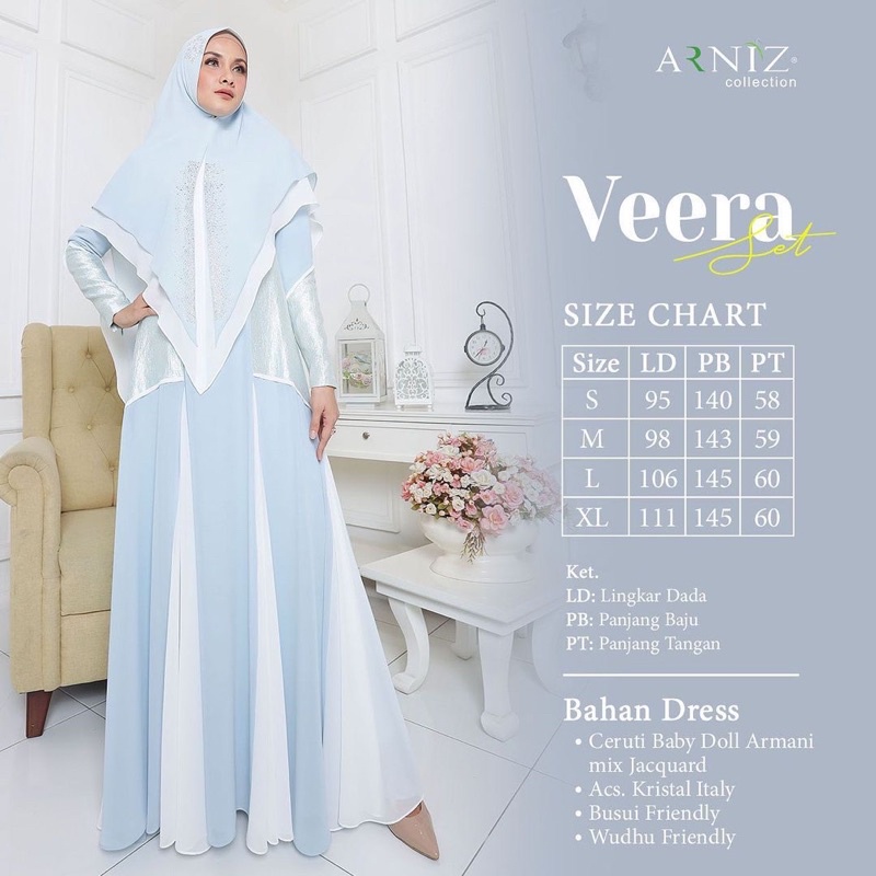 Gamis Veera Set Original By ARNIZ Collection Premium