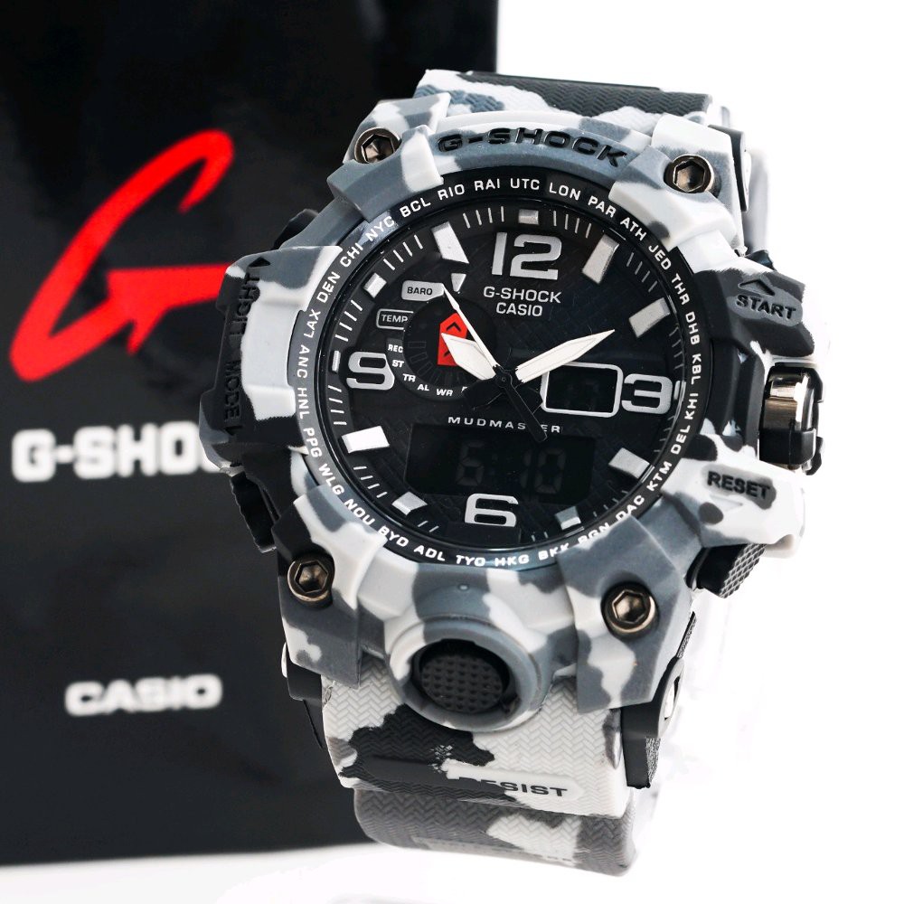 Jual CASIO G SHOCK GWG 1000 GSHOCK GWG1000 LORENG PUTIH ABU WHITE ARMY Diskon