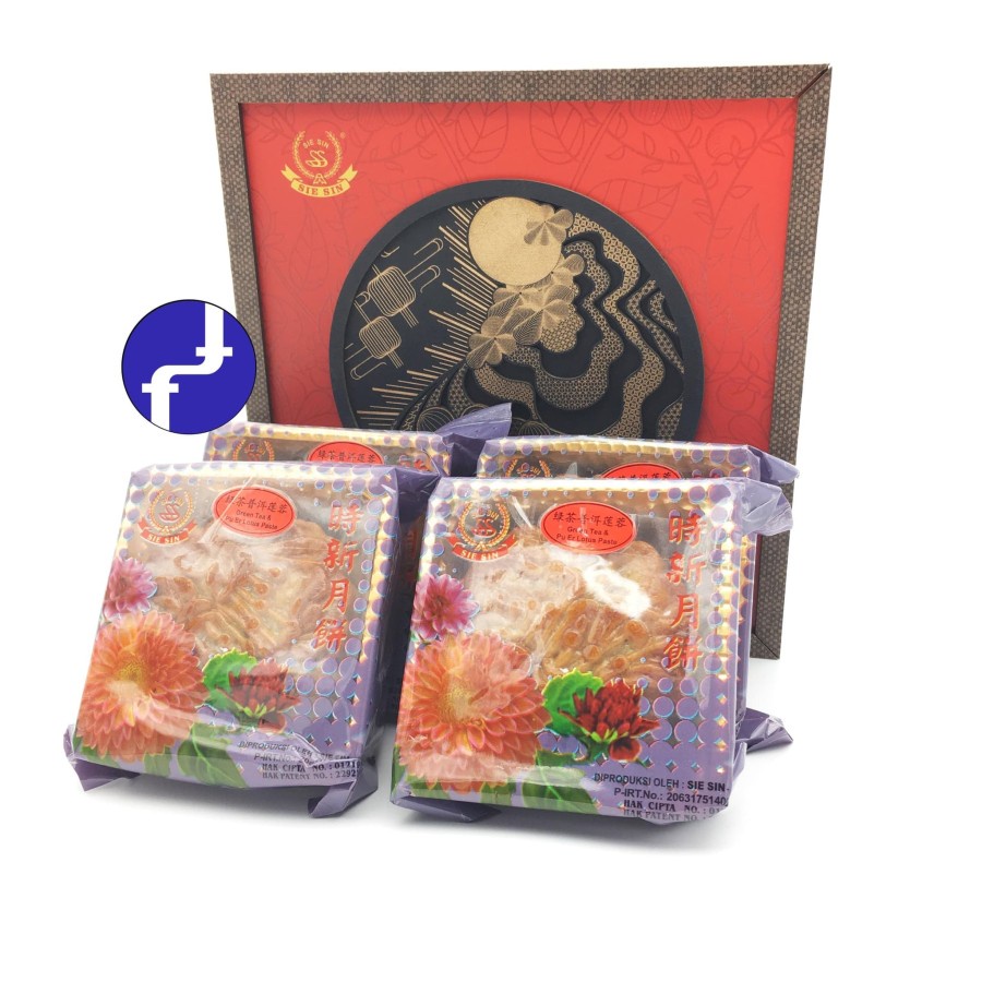 

Mooncake Kue Bulan Tiong Chiu Phia SIE SIN Kotak Box Hampers ISI 4