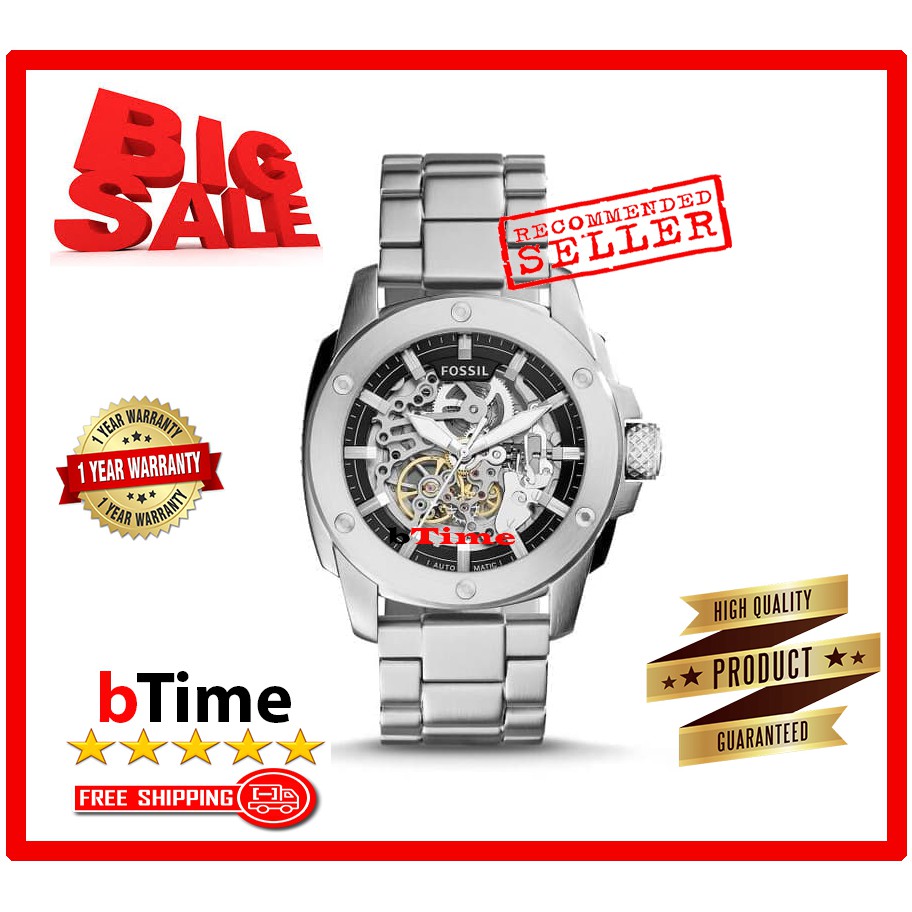 Jam tangan Fossil ME3081 Ori Chrono Matic Water Resistant Garansi 1th - fme 3081 Import