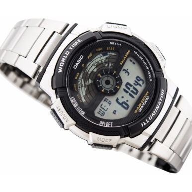 Casio Original AE-1100WD-1A / AE1100WD-1A Jam Tangan Pria - Digital - Stainless - Silver