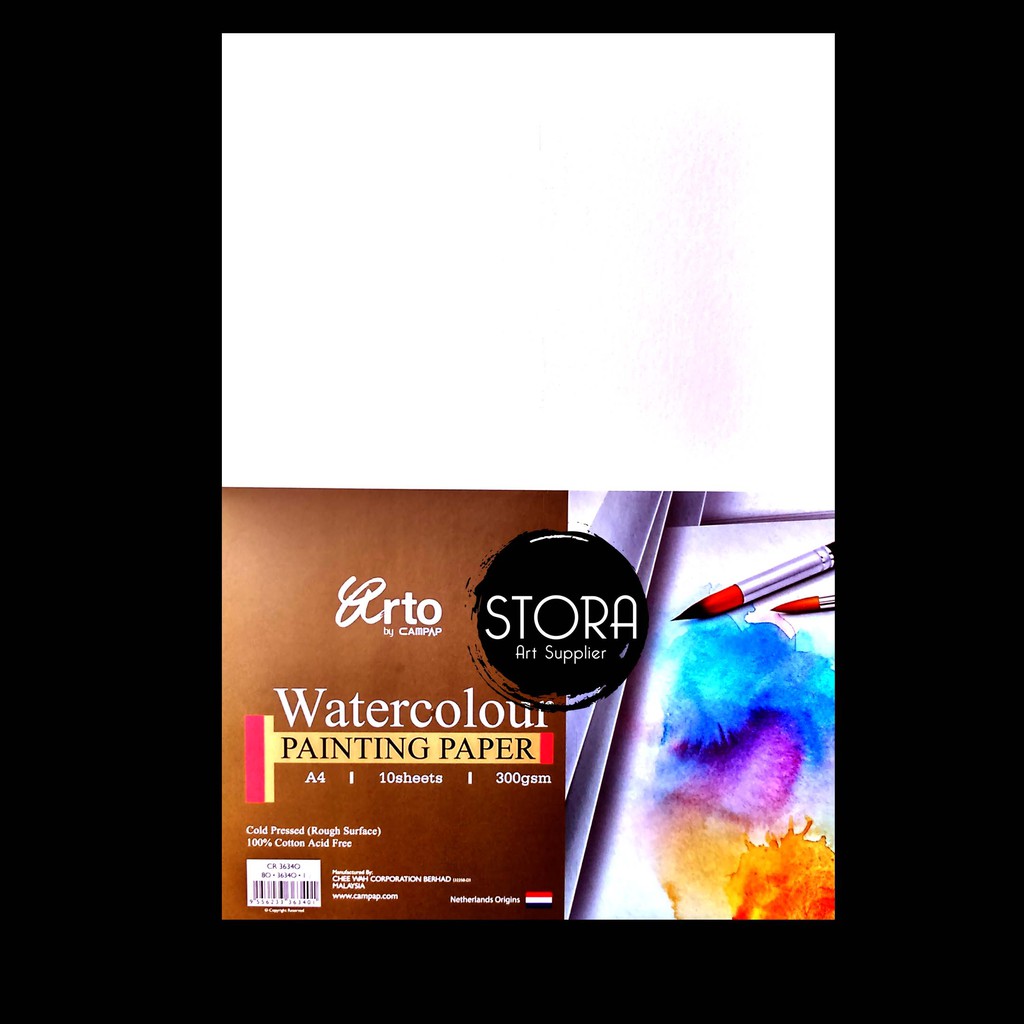

Arto Watercolour Painting Paper A4 - 300Gsm Cotton Kertas Gambar Cat Air