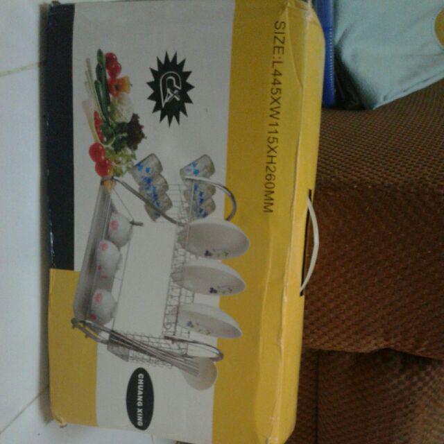Rak Piring 2 Susun Stainless