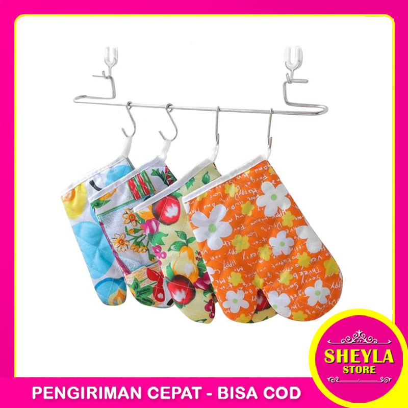 Sarung Tangan Masak Motif / Sarung Tangan Anti Panas Kitchen Set Gloves Oven Microwave / TV-83