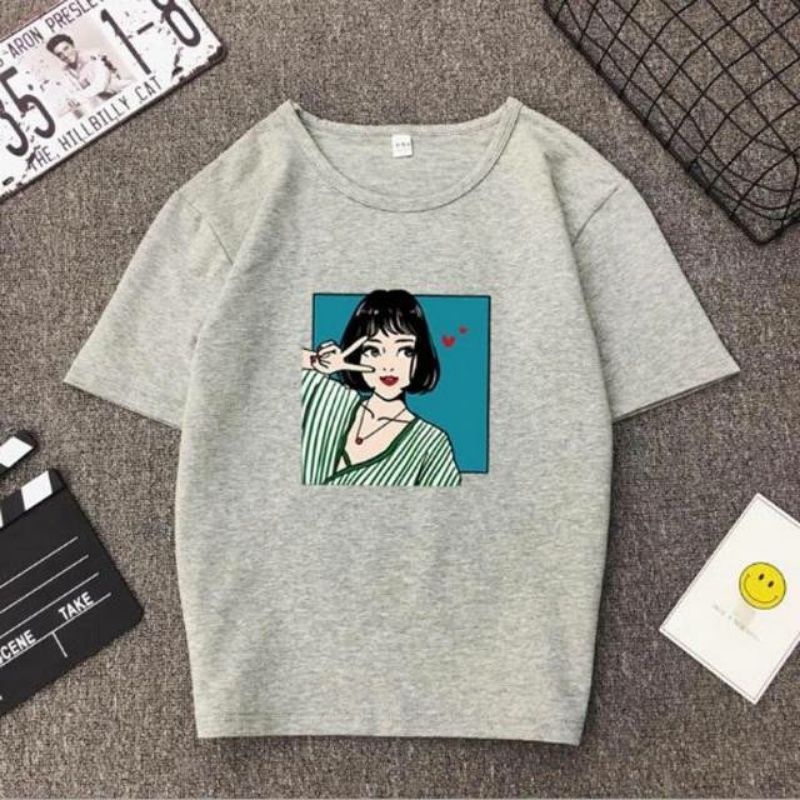 Arifirn Tshirt Girl ( LD 90, P 65) - Tshirt Wanita | Kaos Wanita | Baju Wanita