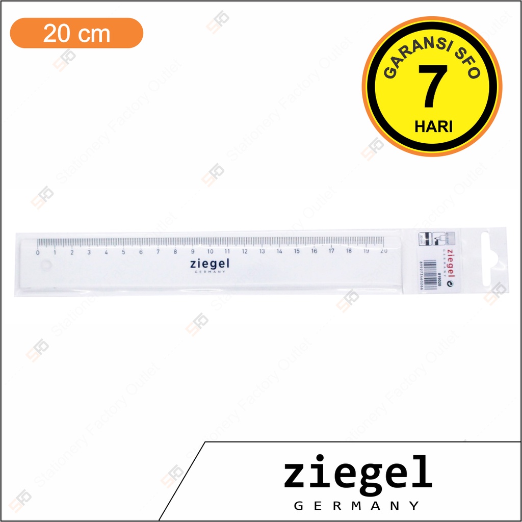 Penggaris Ziegel 20 cm - 20cm Premium Ruler
