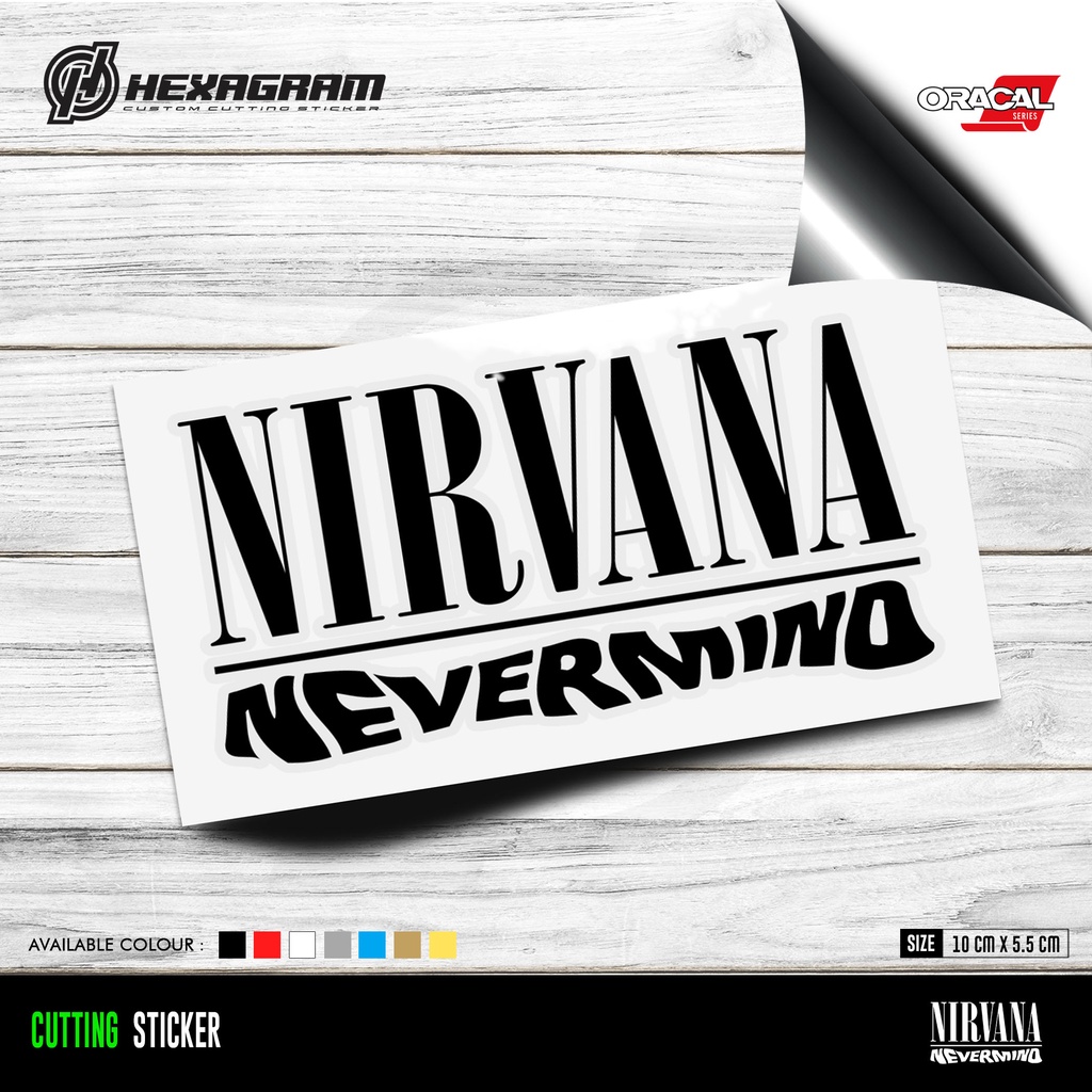 Cutting Sticker Nirvana Nevermind Text | Stiker Cutting Tulisan  Nirvana Nevermind