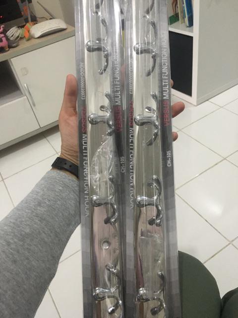 Gantungan Baju Dinding 5 Kait Stainless V Hanger Kamar Mandi