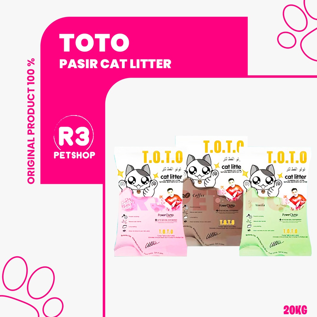 Pasir Kucing Toto 20kg All variant ( Ekspedisi )