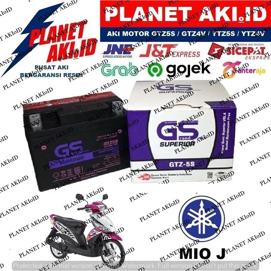Jual Aki Motor Yamaha Mio J GTZ5 GTZ5S GTZ 5S GS Y Accu Kering MF