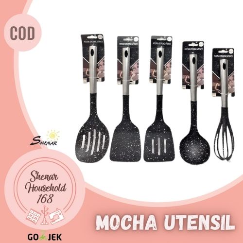 SHENAR , SPATULA LAYUR SPATULA SUTIL MOCHA UTENSIL WAJAN SUSRUK PERALATAN DAPUR KITCHEN BAKING PROPS PENGOCOK TELOR  SUTIL PENGIRIS MINYAK - BISA COD