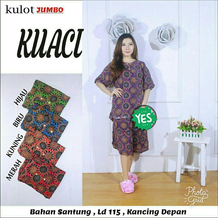 9T98- Setelan Kulot Jumbo Batik Pekalongan / Baju Tidur Wanita / Babydoll