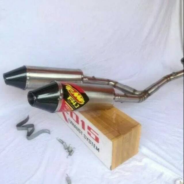 Knalpot FMF TITAN double kanan kiri full set viar cros s 200-250 PNP