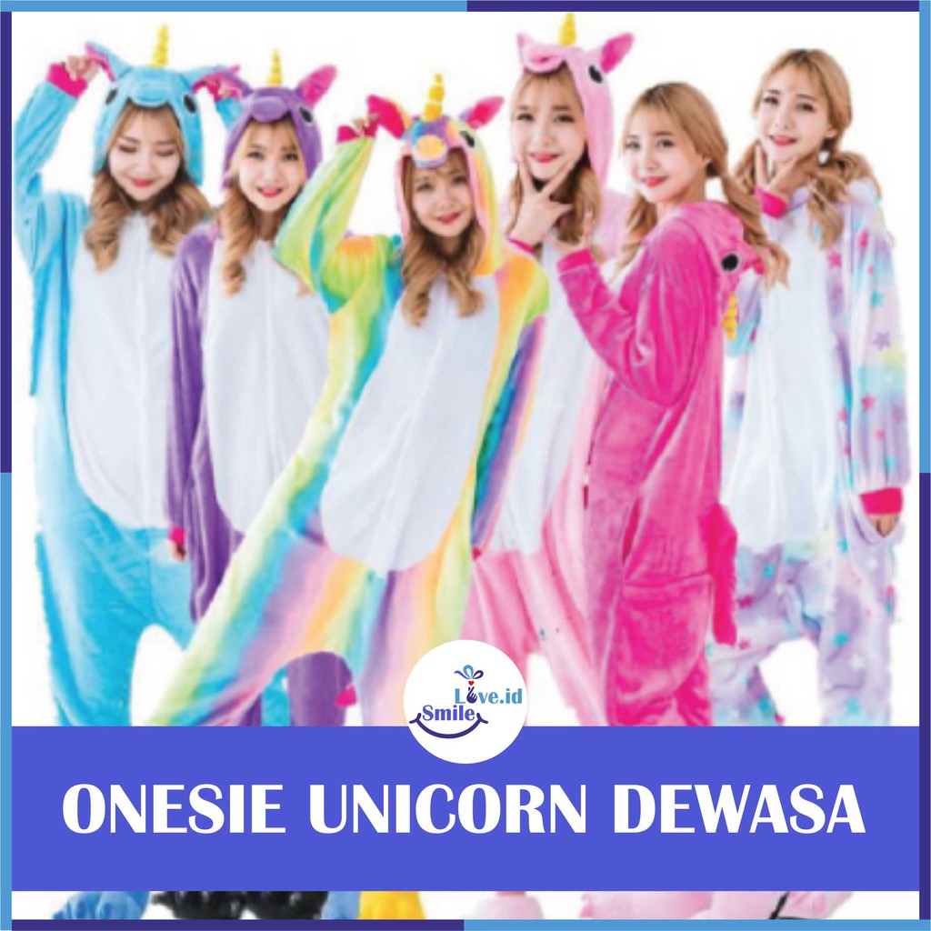 Baju Kostum ONESIE Piyama Unicorn Dewasa