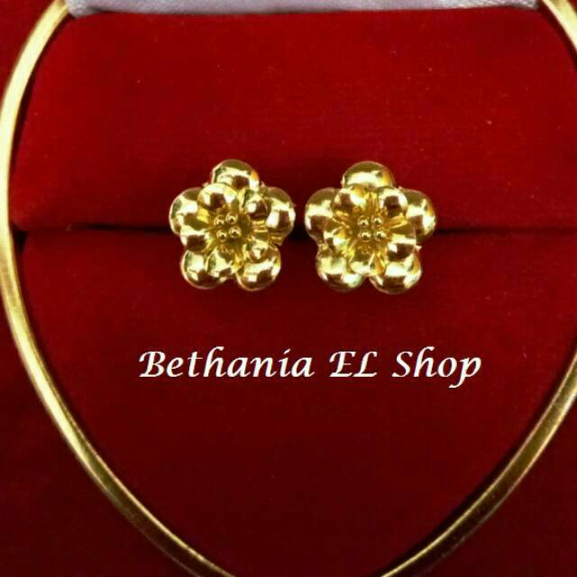 Anting Tusuk Kembang A-116 Emas 70 persen asli