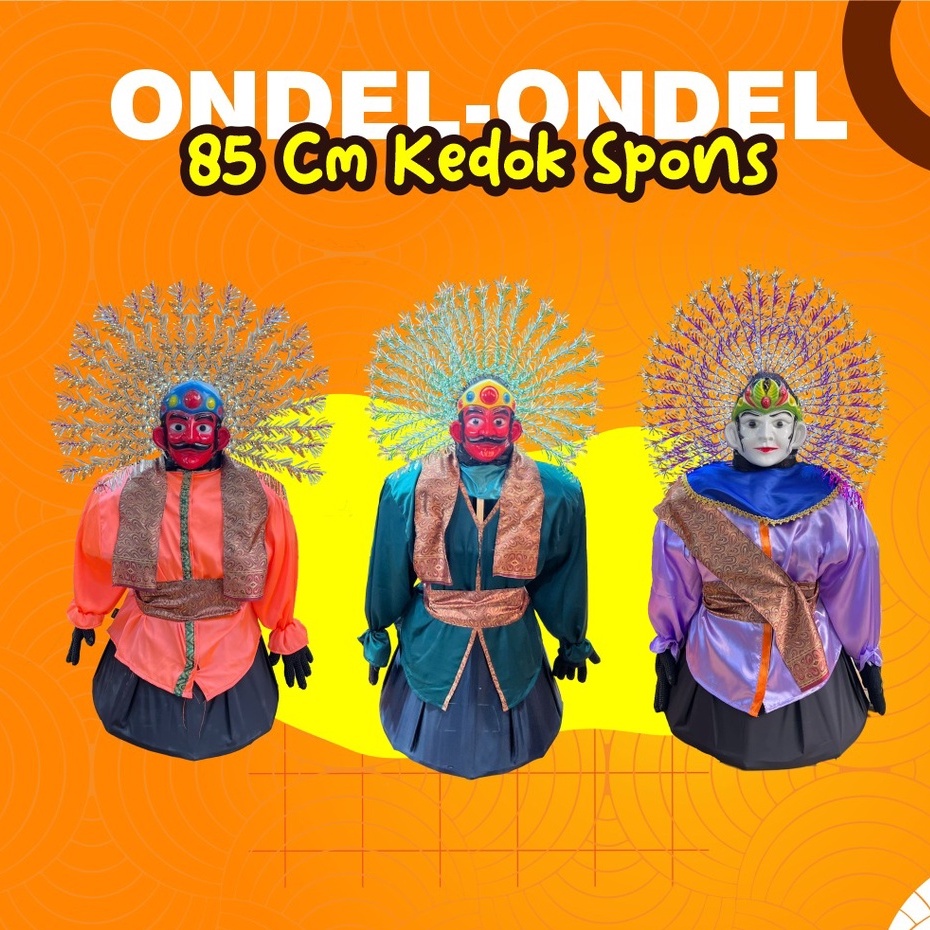 Ondel Ondel Anak Topeng spons / Topeng Karet (Bisa Masuk Anak) / Ondel Ondel