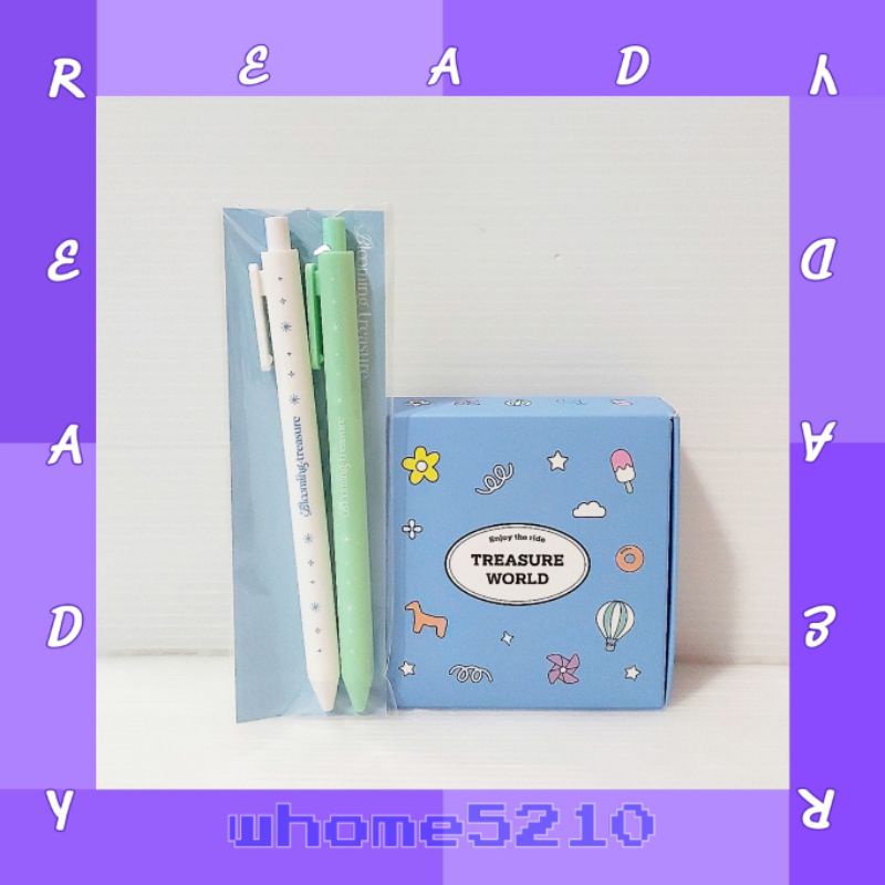 

[READY] TREASURE World Memo Notepad + BLOOMING Ball Point Pen Set / Pulpen + PC POB Weverse