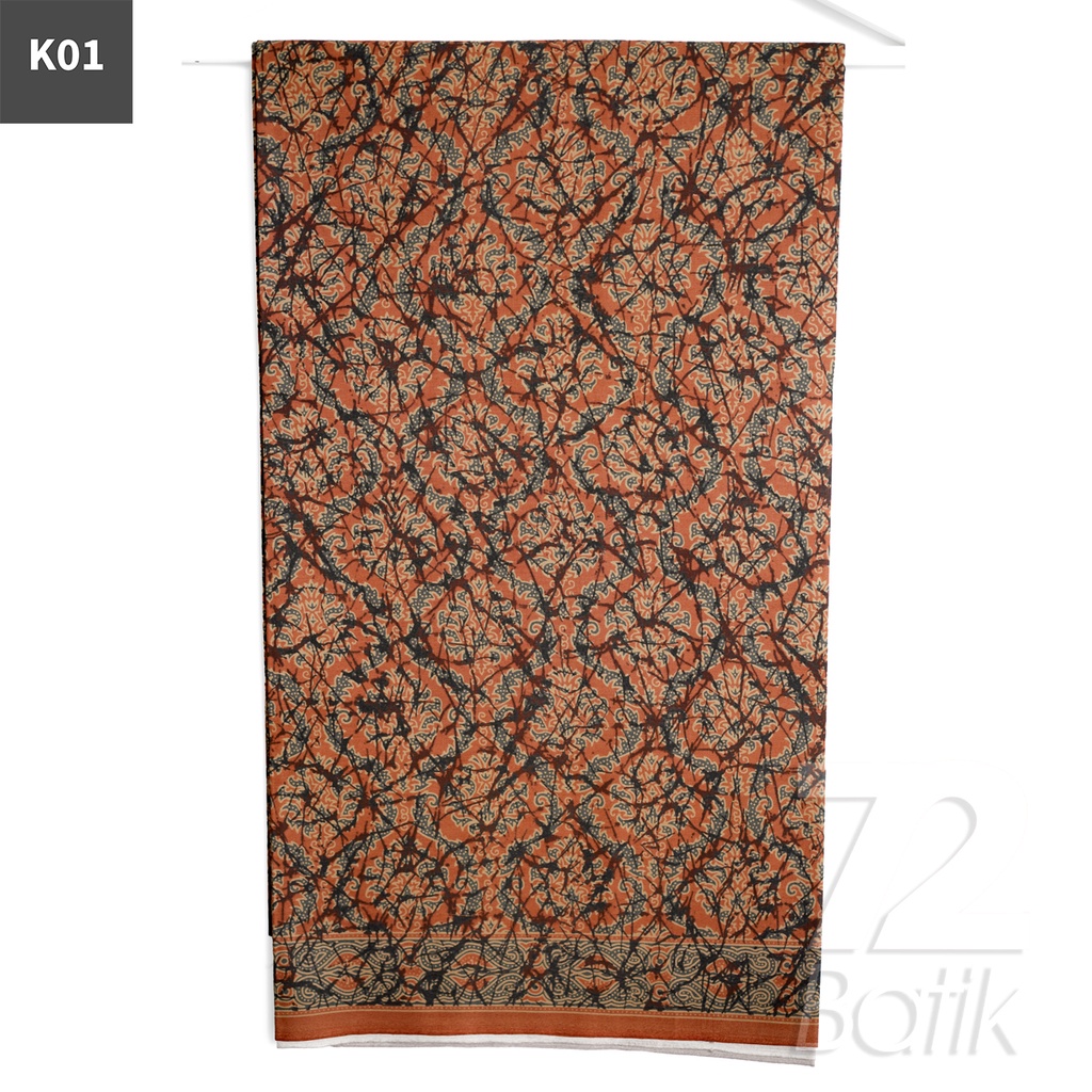 KAIN BATIK PREMIUM Bahan Katun Motif Kawung Ceplok Warna Merah Bata 722282 Cap 72 Jarik Jarit Samping Kebat Panjang Batik Katun Modern Premium Bahan Seragam Batik Pernikahan Kantor Keluarga Murah Kamen Jadi Batik Bali Lembaran