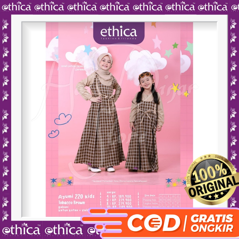 [Terbaru] Ethica Gamis Muslimah Anak Ayumi 220 Kids Anak Ready
