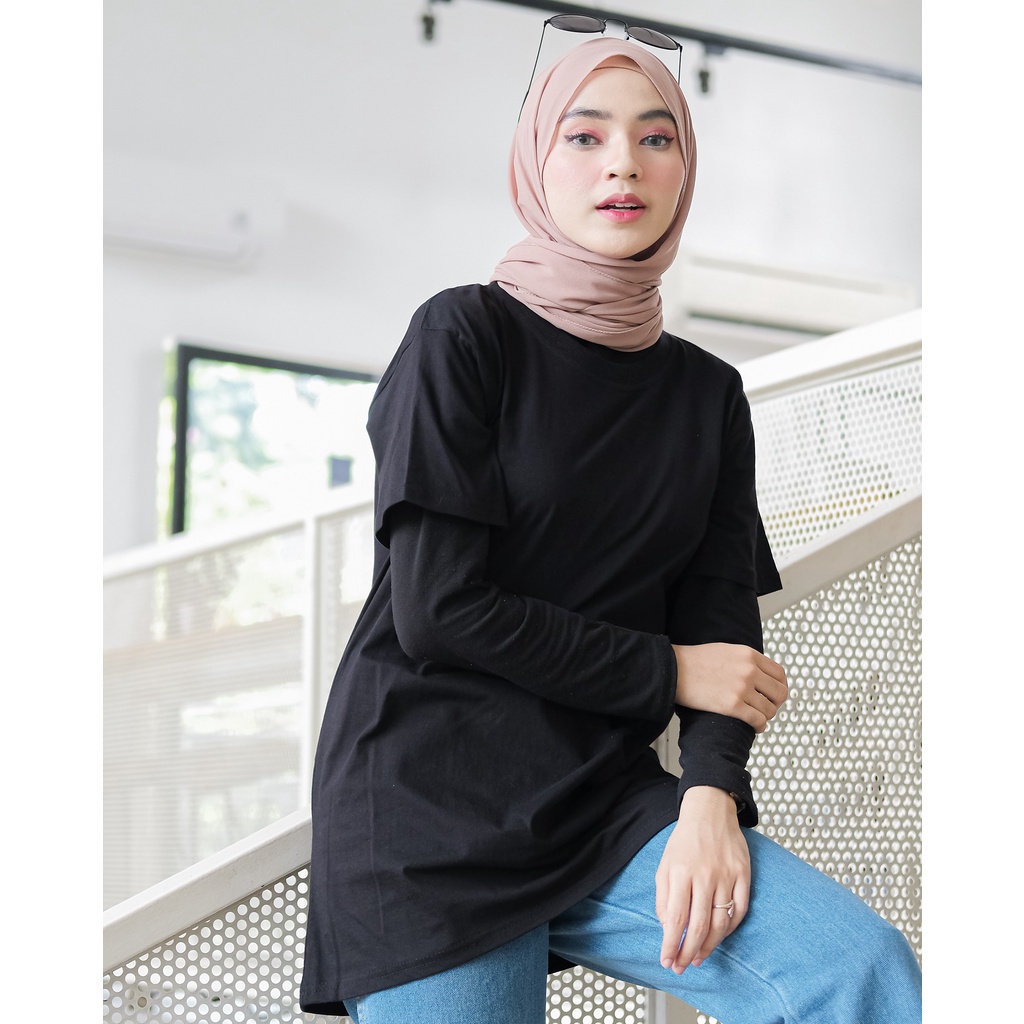 AFI - EC - Kaos Oversize Polos Hitam REAL KATUN