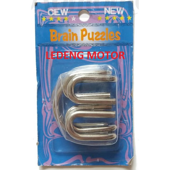 Puzzle Ring Double M Metal Brain Teasers Alat Main Sulap Mainan Magic