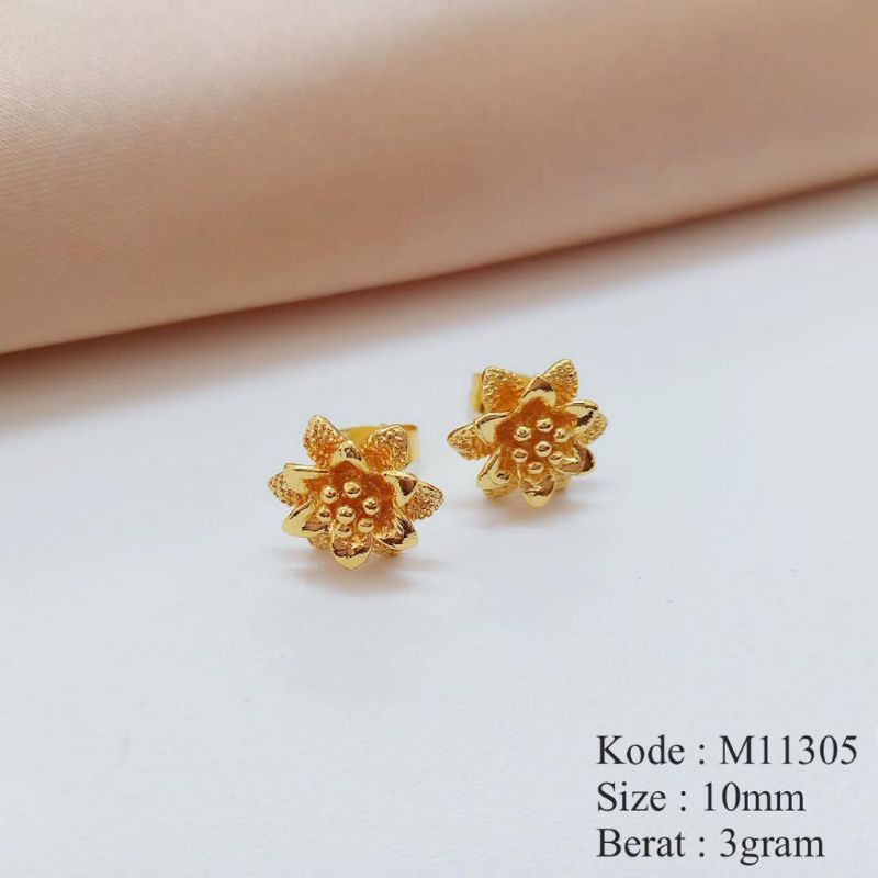 anting giwang bunga, anting tusuk wanita