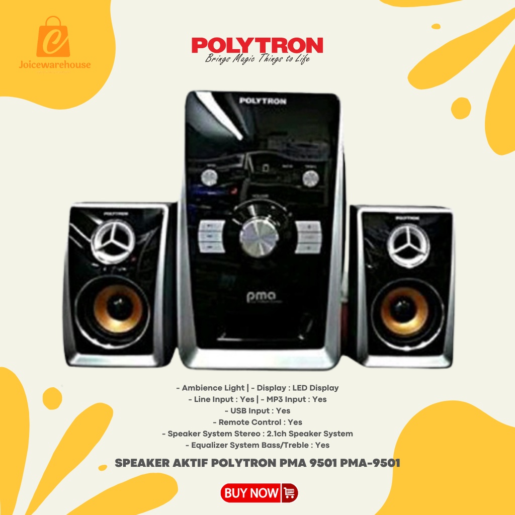 SPEAKER AKTIF POLYTRON PMA 9501 / PMA-9521 (RADIO FM)