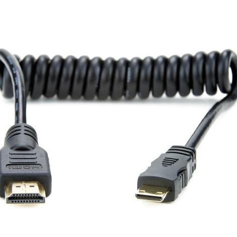 Atomos Full HDMI to Mini HDMI Coiled Cable (30cm - 45cm) -FOTOGRAFI