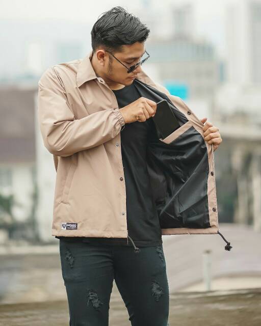 Jaket Coach Barong Jaket Parasut Pria Jakat Indigo