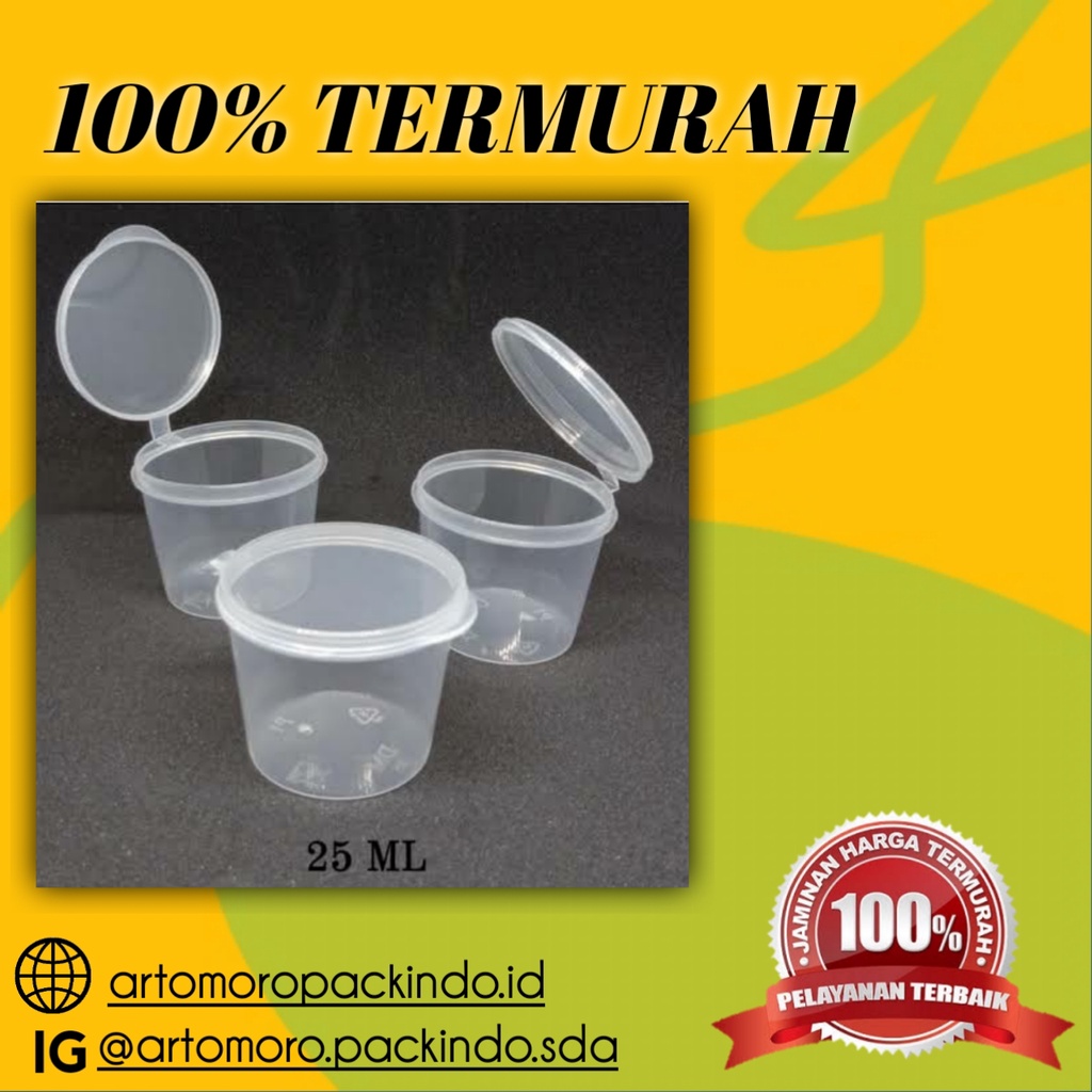 Cup Saos 25 ml & 35 ml / Cup Sambal / Sauce ( 1 pack isi 50 pcs ) / Cup Saos 25ml / Cup Untuk Saos /
